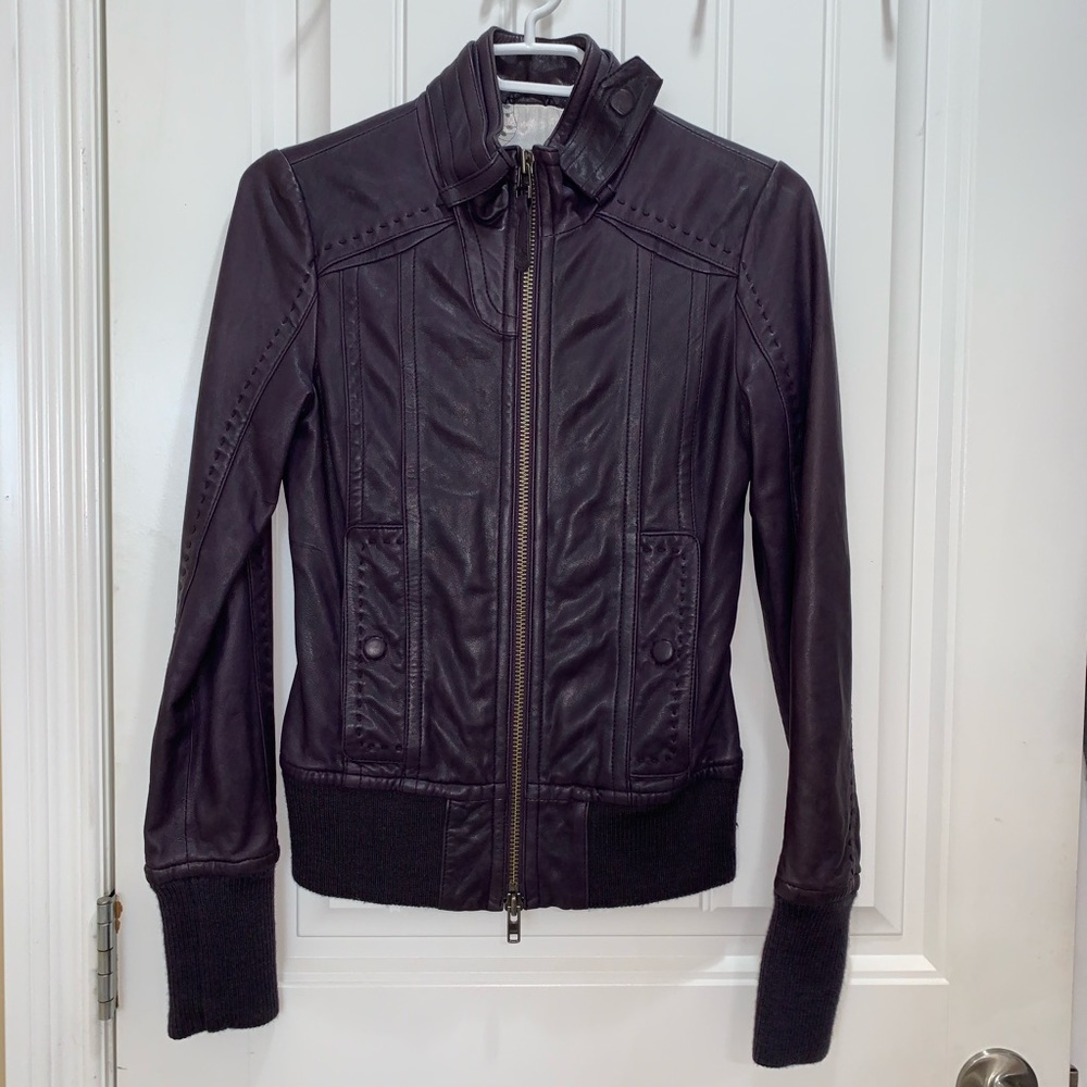 Artizia Mackage Purple Leather Jacket